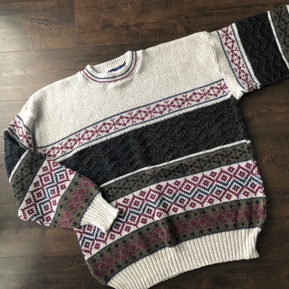 Men’s Vintage Soft dressy fair isle sweater  XL - Picture 1 of 7